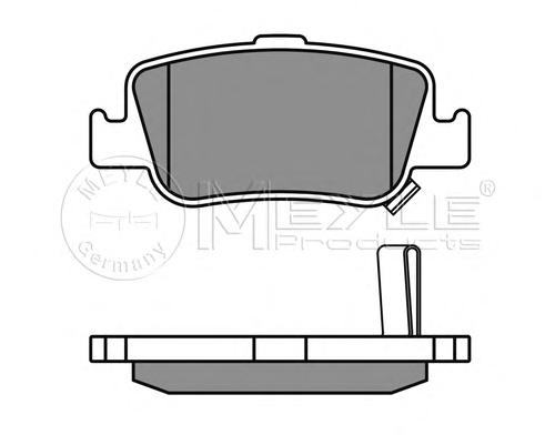Комплект тормозных колодок, дисковый тормоз MEYLE