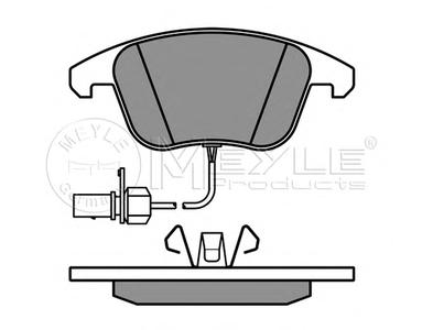 Комплект тормозных колодок, дисковый тормоз MEYLE 025 247 0520/W