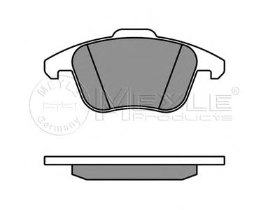 Комплект тормозных колодок, дисковый тормоз MEYLE
