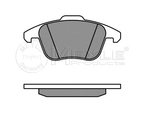 Комплект тормозных колодок, дисковый тормоз MEYLE