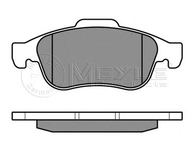 Комплект тормозных колодок, дисковый тормоз MEYLE