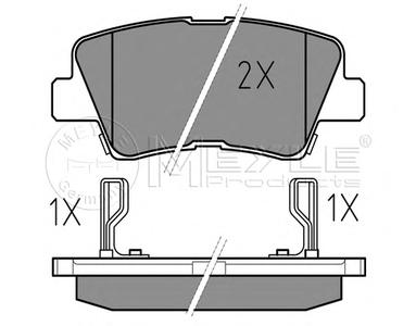 Комплект тормозных колодок, дисковый тормоз MEYLE 025 249 3415/W