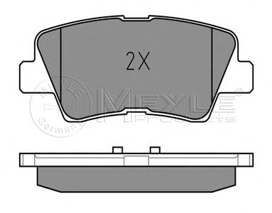 Комплект тормозных колодок, дисковый тормоз MEYLE