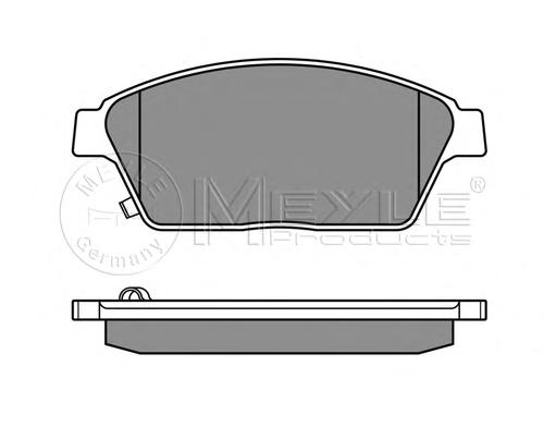 Комплект тормозных колодок, дисковый тормоз MEYLE
