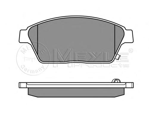 Комплект тормозных колодок, дисковый тормоз MEYLE