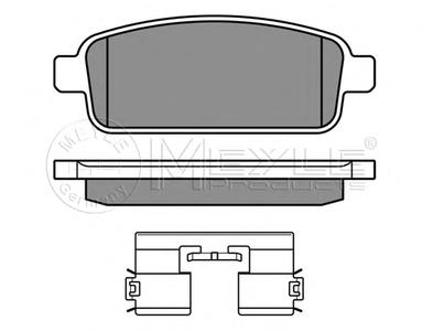 Комплект тормозных колодок, дисковый тормоз MEYLE 025 250 9616/W