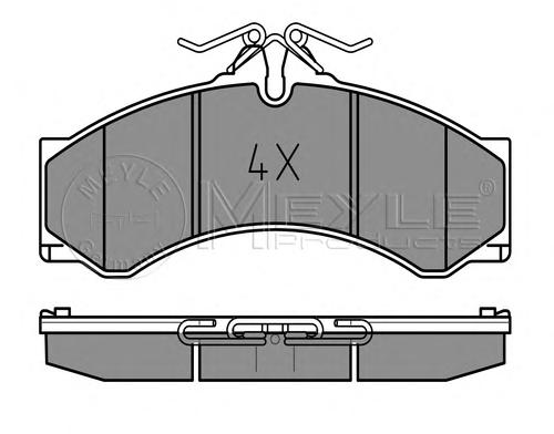 Комплект тормозных колодок, дисковый тормоз MEYLE