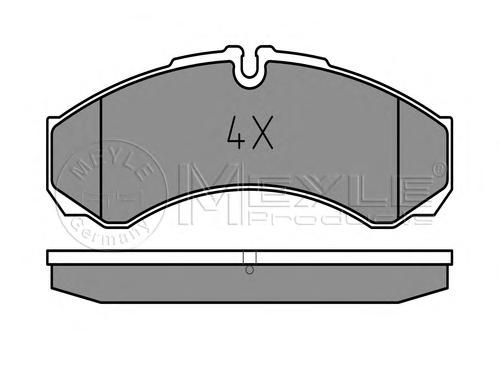 Комплект тормозных колодок, дисковый тормоз MEYLE
