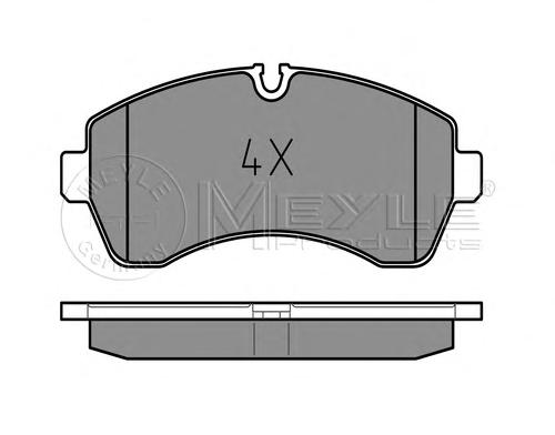 Комплект тормозных колодок, дисковый тормоз MEYLE