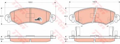 Комплект тормозных колодок, дисковый тормоз TRW GDB1420