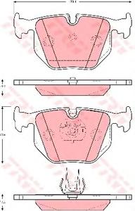 Комплект тормозных колодок, дисковый тормоз TRW GDB1527