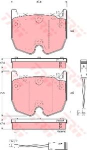Комплект тормозных колодок, дисковый тормоз TRW GDB1599