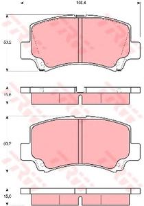 Комплект тормозных колодок, дисковый тормоз TRW GDB3221