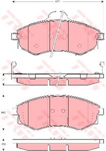 Комплект тормозных колодок, дисковый тормоз TRW GDB3256
