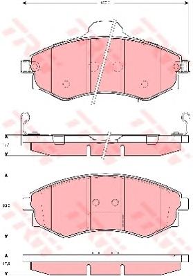 Комплект тормозных колодок, дисковый тормоз TRW