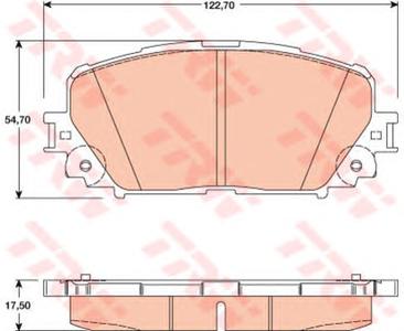 Комплект тормозных колодок, дисковый тормоз TRW GDB3460