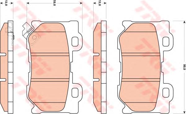 Комплект тормозных колодок, дисковый тормоз TRW