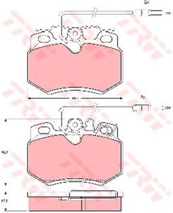 Комплект тормозных колодок, дисковый тормоз TRW GDB790
