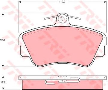 Комплект тормозных колодок, дисковый тормоз TRW GDB812