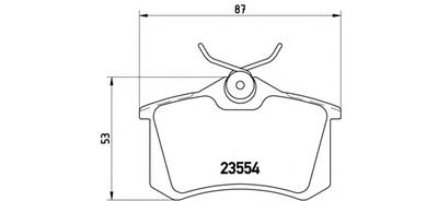 Комплект тормозных колодок, дисковый тормоз BREMBO P85017