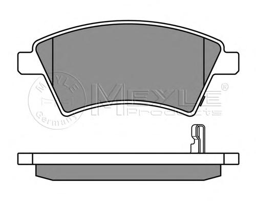Комплект тормозных колодок, дисковый тормоз MEYLE