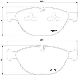 Комплект тормозных колодок, дисковый тормоз TEXTAR 2417201