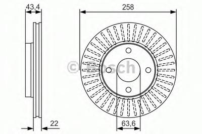 Тормозной диск BOSCH 0986479R64