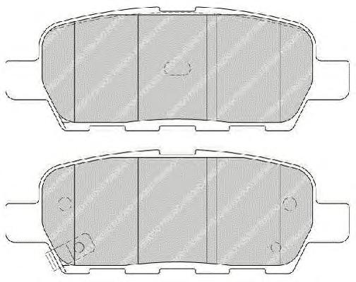 Комплект тормозных колодок, дисковый тормоз FERODO