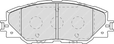 Комплект тормозных колодок, дисковый тормоз FERODO FDB4136
