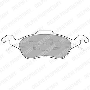 Комплект тормозных колодок, дисковый тормоз DELPHI LP1315