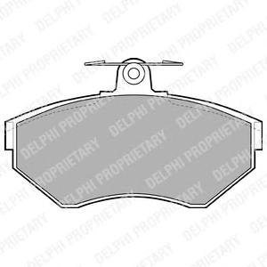 Комплект тормозных колодок, дисковый тормоз DELPHI LP1409