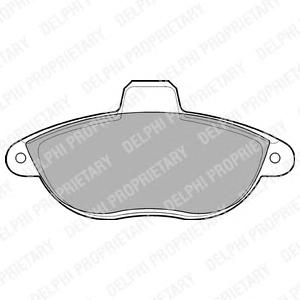 Комплект тормозных колодок, дисковый тормоз DELPHI