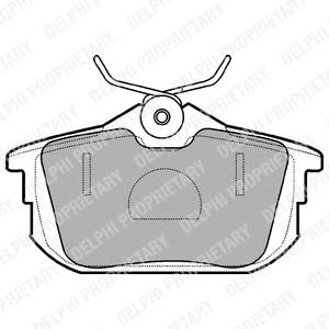 Комплект тормозных колодок, дисковый тормоз DELPHI