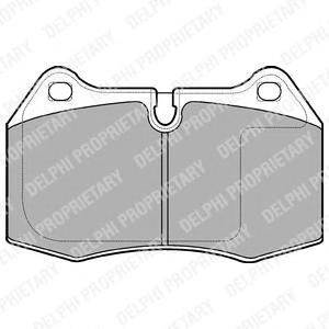 Комплект тормозных колодок, дисковый тормоз DELPHI LP1584