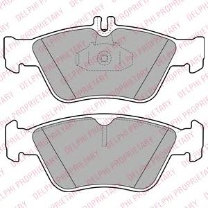 Комплект тормозных колодок, дисковый тормоз DELPHI