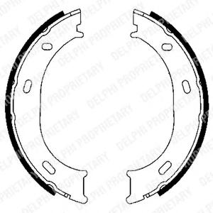 Комплект тормозных колодок, стояночная тормозная система DELPHI LS1905