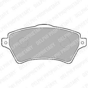 Комплект тормозных колодок, дисковый тормоз DELPHI LP1652