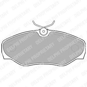 Комплект тормозных колодок, дисковый тормоз DELPHI