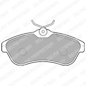 Комплект тормозных колодок, дисковый тормоз DELPHI LP1715