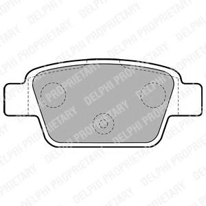 Комплект тормозных колодок, дисковый тормоз DELPHI