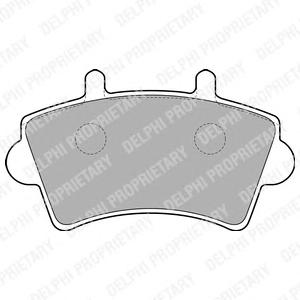 Комплект тормозных колодок, дисковый тормоз DELPHI LP1746