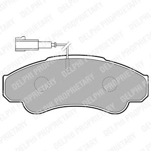 Комплект тормозных колодок, дисковый тормоз DELPHI LP1751