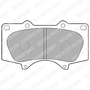 Комплект тормозных колодок, дисковый тормоз DELPHI LP1782