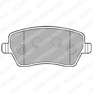 Комплект тормозных колодок, дисковый тормоз DELPHI