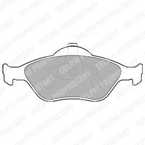 Комплект тормозных колодок, дисковый тормоз DELPHI LP1469