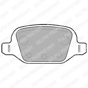 Комплект тормозных колодок, дисковый тормоз DELPHI LP1678