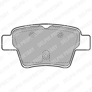 Комплект тормозных колодок, дисковый тормоз DELPHI LP1926