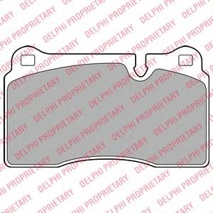 Комплект тормозных колодок, дисковый тормоз DELPHI LP2009