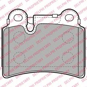 Комплект тормозных колодок, дисковый тормоз DELPHI