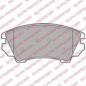 Комплект тормозных колодок, дисковый тормоз DELPHI LP2081